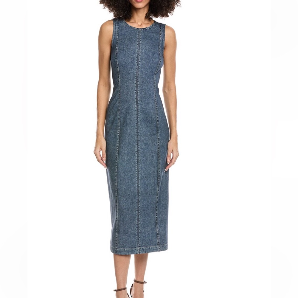 rag & bone Blue Denim Midi Dress